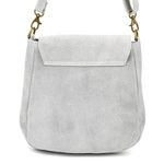 Piękna jasnoszara skórzana listonoszka Vera Pelle