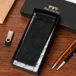 Czarne etui skórzane długopisy pióra Beltimore