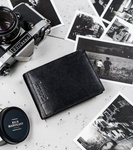 Duży, poziomy portfel za skóry naturalnej bez zapięcia, ochrona RFID — Cavaldi