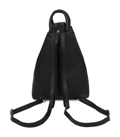 Czarny skórzany miejski plecak Vera Pelle damski