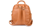 Camelowy miejski włoski plecak skórzany A4