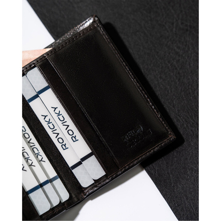 Skórzane etui na karty RFID - Brązowe