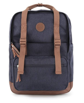 Granatowy plecak Sportowy Duży A4 z miejscem na laptopa i kieszeniami