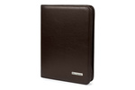 Elegancka teczka na dokumenty A4 - usztywniana, brązowa