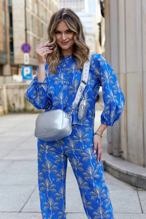 Stylowa mała torebka damska listonoszka eko skóra SREBRNA +portmonetka