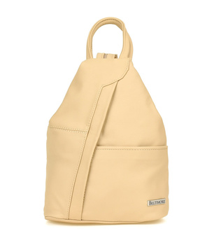 Beżowy skórzany miejski plecak damski Beltimore