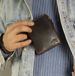 Pojemny portfel męski w stylu retro Rovicky brąz