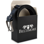 Beltimore skórzany pasek męski granatowy wąski