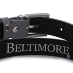 Ciemnoszary pasek damski skórzany. Srebrna klamra. 100 cm.