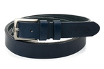 Beltimore skórzany licowy wąski pasek męski granatowy 105 cm