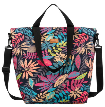 Duża Torebka Damska w Kwiaty. Kolorowa Torba na lato