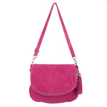 Różowa torebka listonoszka skórzana Vera Pelle