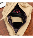 Beżowy skórzany miejski plecak damski Beltimore