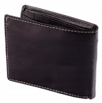 Mały skórzany portfel męski skóra BRĄZOWY