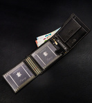 Cienki skórzany portfel męski RFID Buffalo Wild