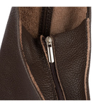 Duża BRĄZOWA Torebka Skórzana Worek