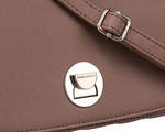 Modna damska listonoszka crossbody z rączką RÓŻOWA torebka z ekoskóry