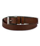Brązowy skórzany pasek męski Beltimore wąski 100 cm