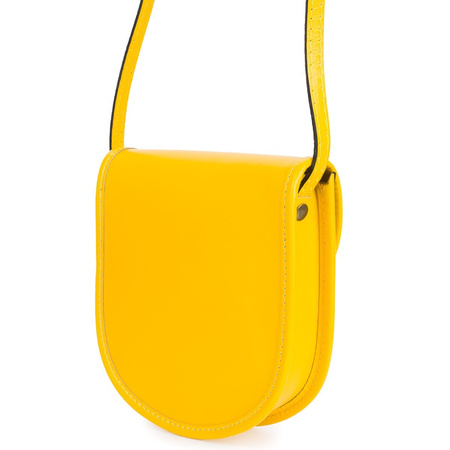 Żółta Beltimore Damska Skórzana Mała Torebka Listonoszka podkówka K68