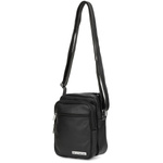 Czarna skórzana torba męska na ramię listonoszka