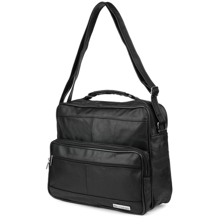 Duża męska skórzana czarna listonoszka Beltimore