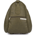 Mały plecak damski i torebka. Skóra naturalna. Zielony