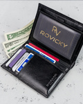 Piękny duży portfel męski Rovicky skóra licowa