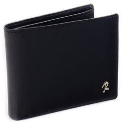 Klasyczny portfel męski ze skóry bydlęcej czarny