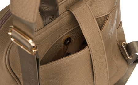 Beżowy plecak damski miejski A4