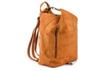 Stylowy miejski plecak damski skóra zamsz CAMEL