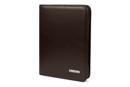 Elegancka teczka na dokumenty A4 - usztywniana, brązowa