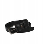 Pasek Męski Skórzany 110 cm - matowa skóra naturalna ze srebrną klamrą