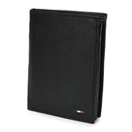 Klasyczny portfel męski skórzany z ochroną RFID. Pion bez zapięcia