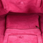 Fuksjowa Torebka damska A4 skóra zamsz, worek 