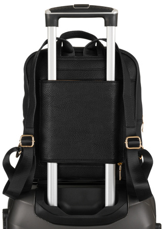 Czarny plecak damski miejski A4