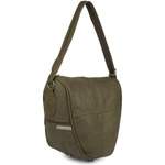 Mały plecak damski i torebka. Skóra naturalna. Zielony