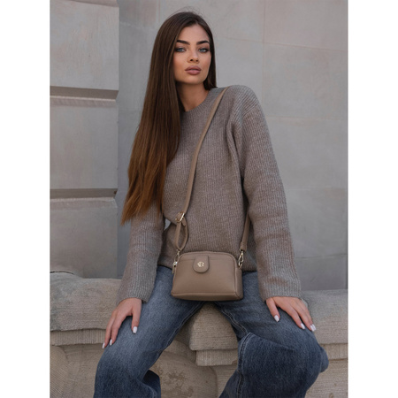 Mini torebka na telefon, portfel i klucze. Beżowa