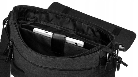Ergonomiczna poliestrowa torba na laptop 12 cali. CZARNA. A4.