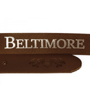 Brązowy skórzany pasek męski Beltimore wąski 100 cm