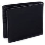 Klasyczny portfel męski ze skóry bydlęcej czarny