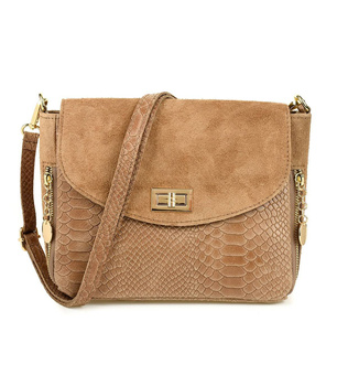 Włoska skórzana torebka listonoszka Vera Pelle