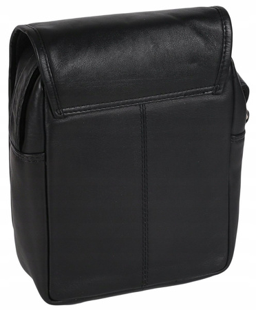 Kompaktowa skórzana listonoszka męska na ramię