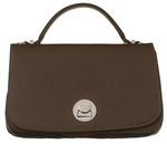 Modna damska listonoszka crossbody z rączką KHAKI torebka z ekoskóry
