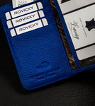 Pionowy portfel damski w motyle z lakierowanej skóry naturalnej — Lorenti