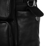Bardzo Duża Torba Męska Skórzana Czarna z 9 kieszeniami vintage