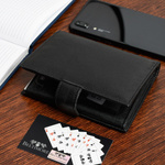 Klasyczny portfel męski skórzany z ochroną RFID. Pion z zatrzaskiem