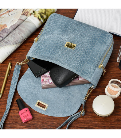 Włoska skórzana torebka listonoszka Vera Pelle