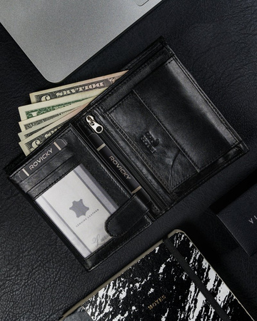 Duży portfel dla mężczyzny Cavaldi antykradzieżowy