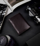 Bogato wyposażony portfel męski z naturalnej skóry licowej — Rovicky