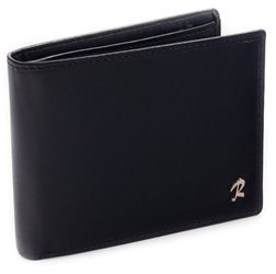 Klasyczny portfel męski ze skóry bydlęcej czarny